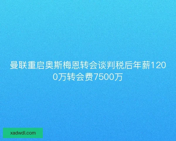 曼联重启奥斯梅恩转会谈判税后年薪1200万转会费7500万